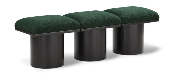 Pavilion Green Boucle Fabric Bench