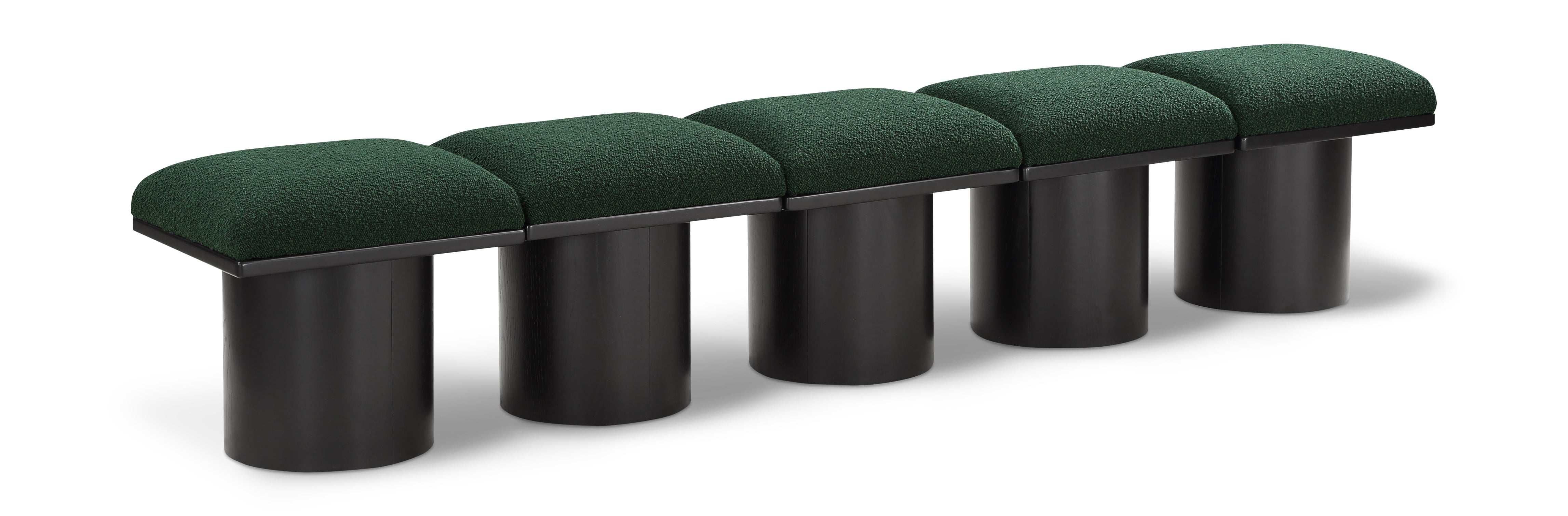 Pavilion Green Boucle Fabric Bench