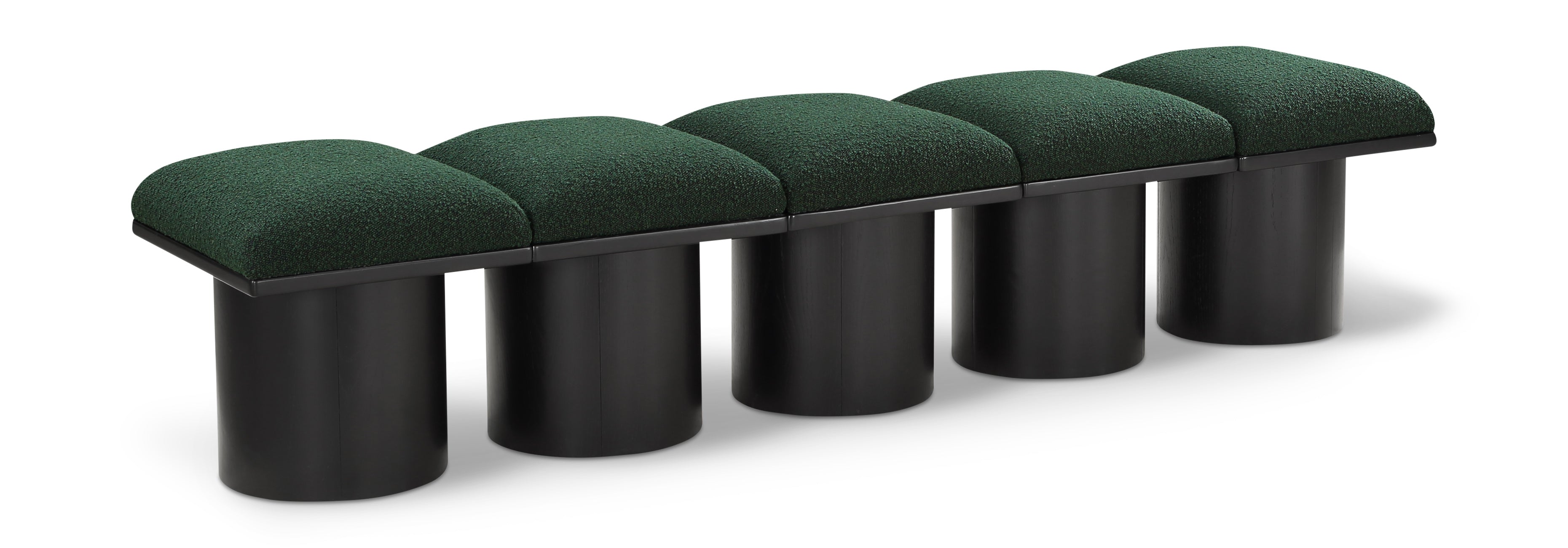 Pavilion Green Boucle Fabric Bench