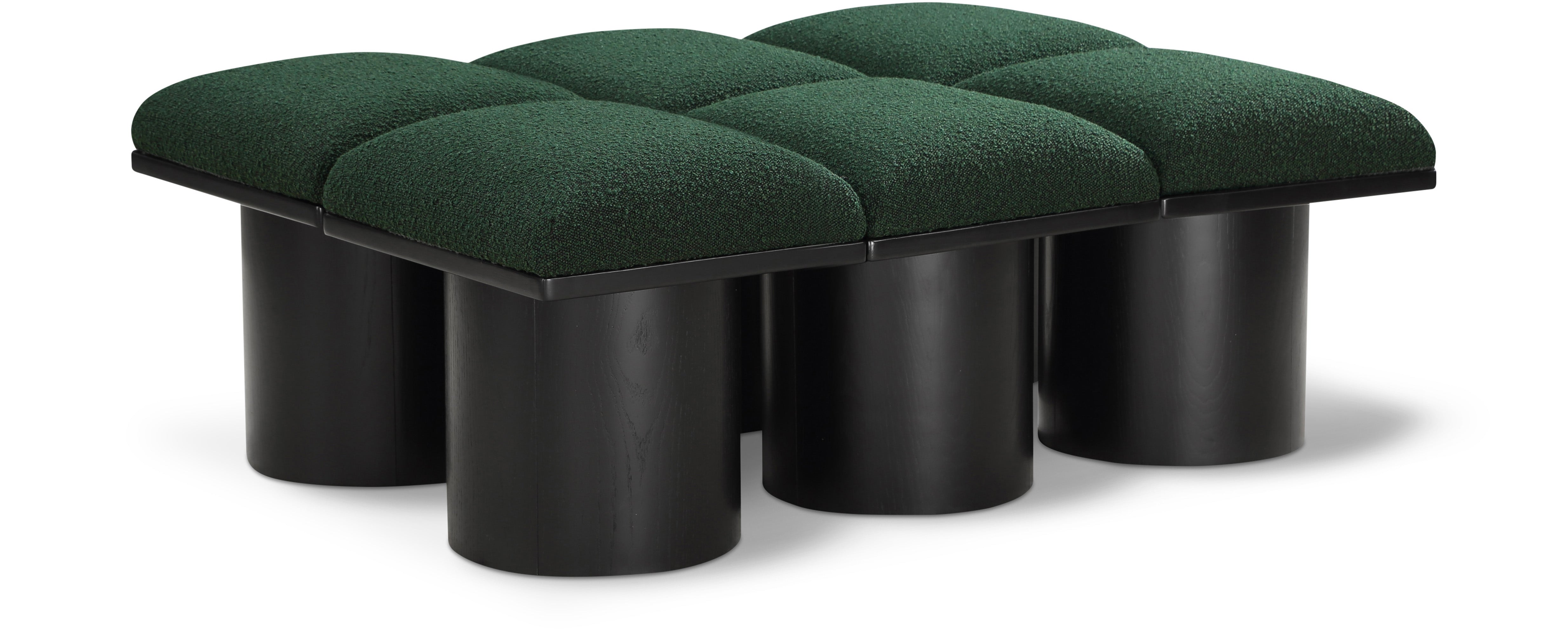 Pavilion Green Boucle Fabric Bench