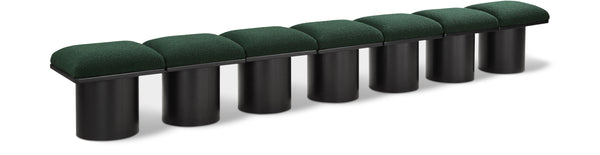 Pavilion Green Boucle Fabric Bench