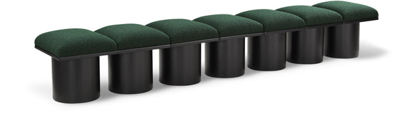 Pavilion Green Boucle Fabric Bench