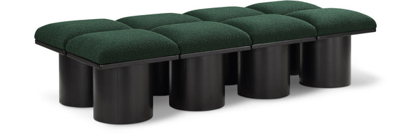 Pavilion Green Boucle Fabric Bench