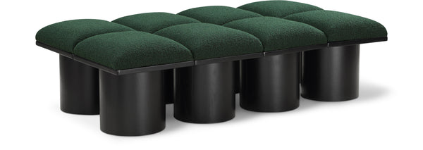 Pavilion Green Boucle Fabric Bench