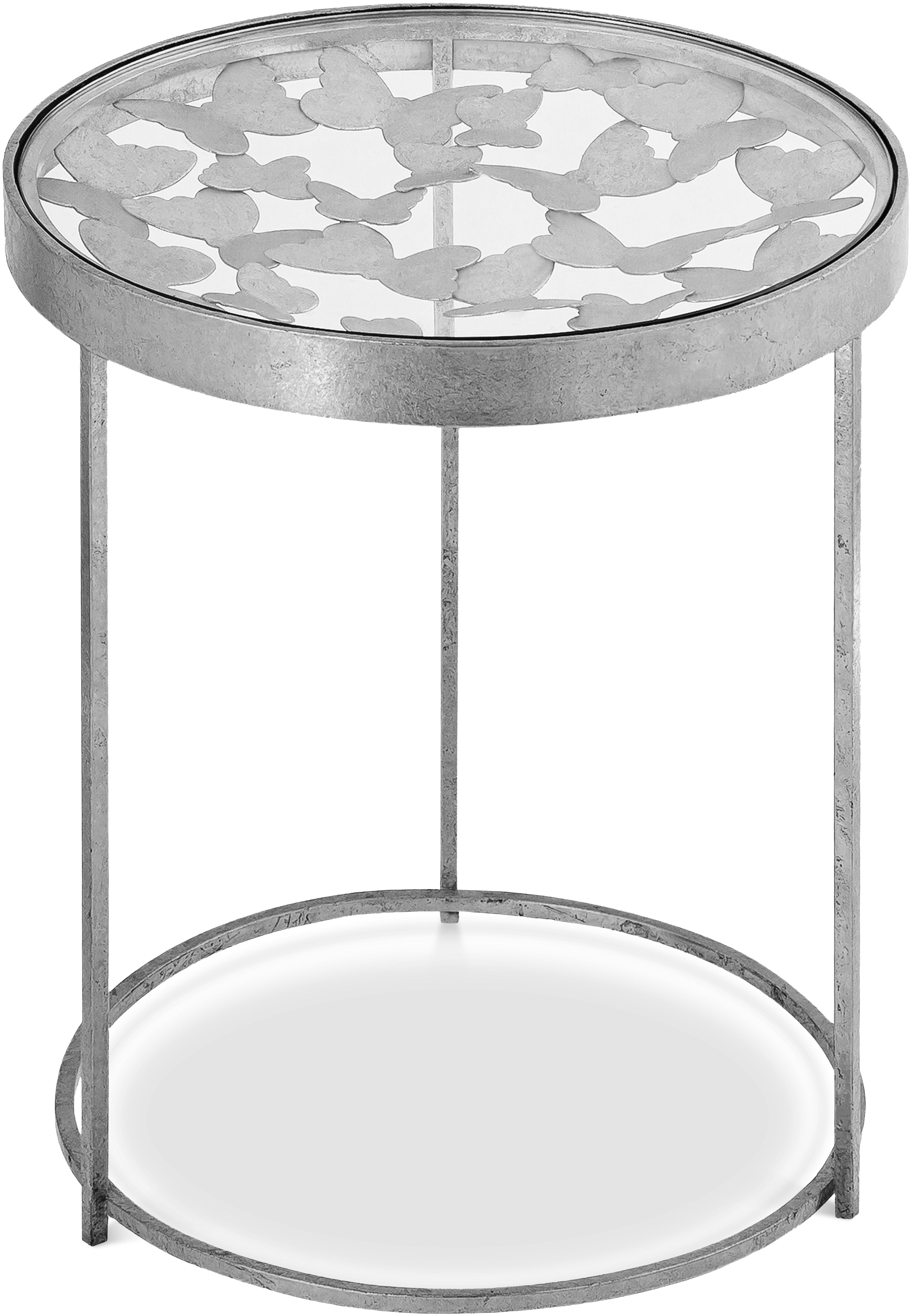 Butterfly Silver End Table