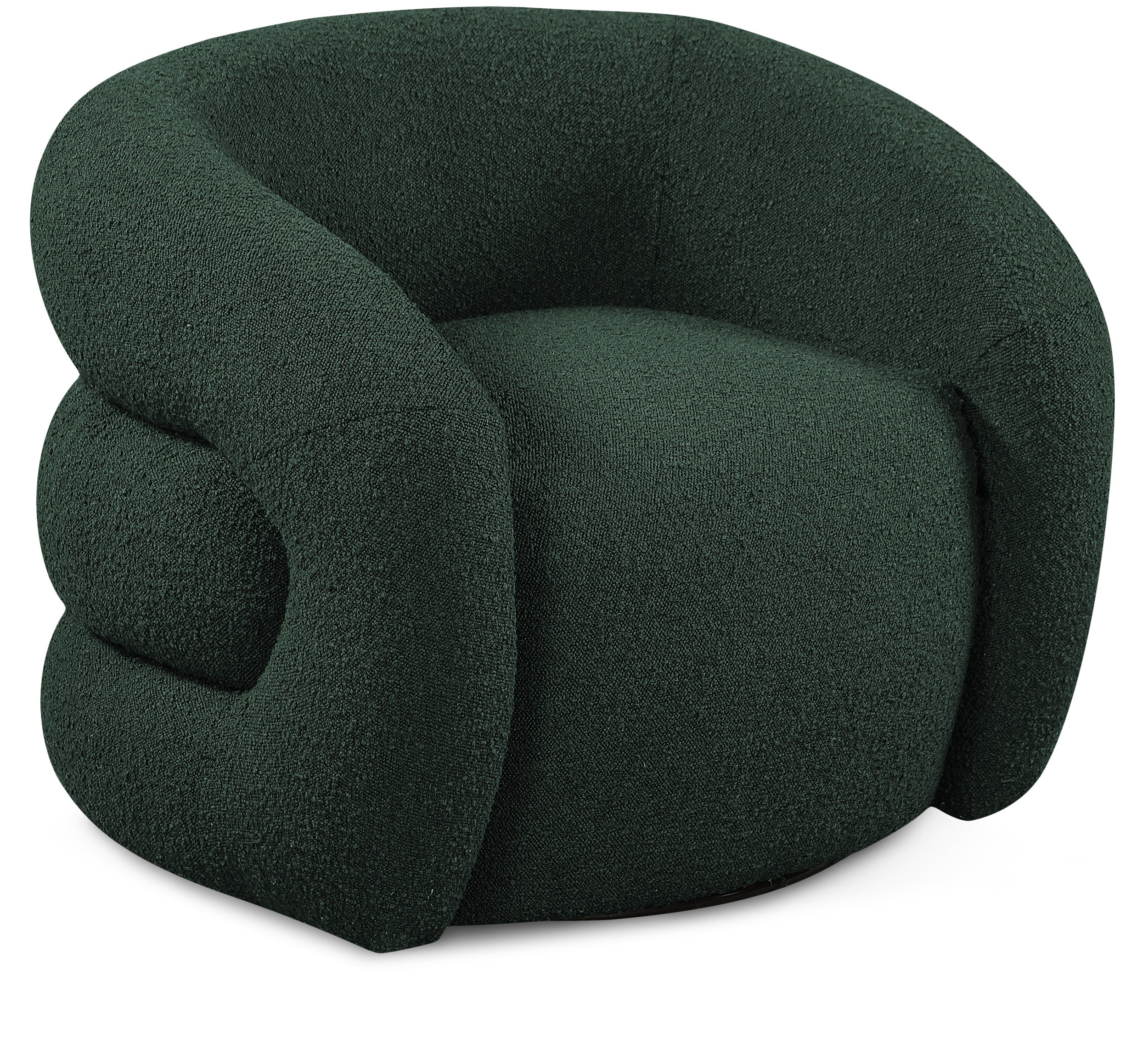 Roxbury Green Boucle Fabric Swivel Accent Chair