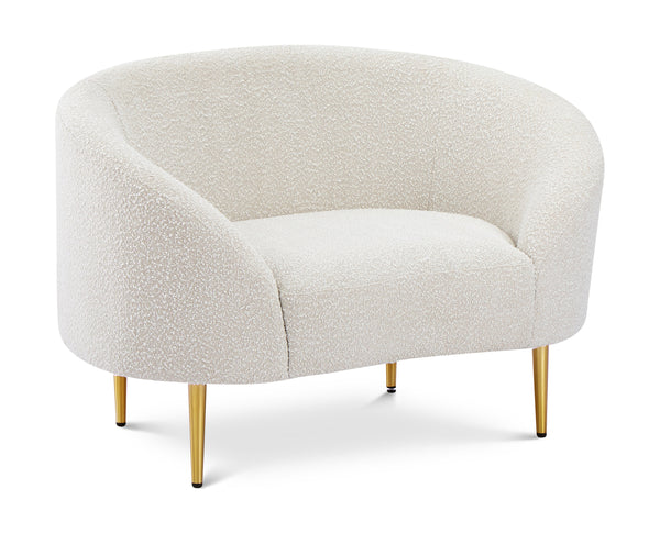 Ritz Cream Boucle Fabric Chair