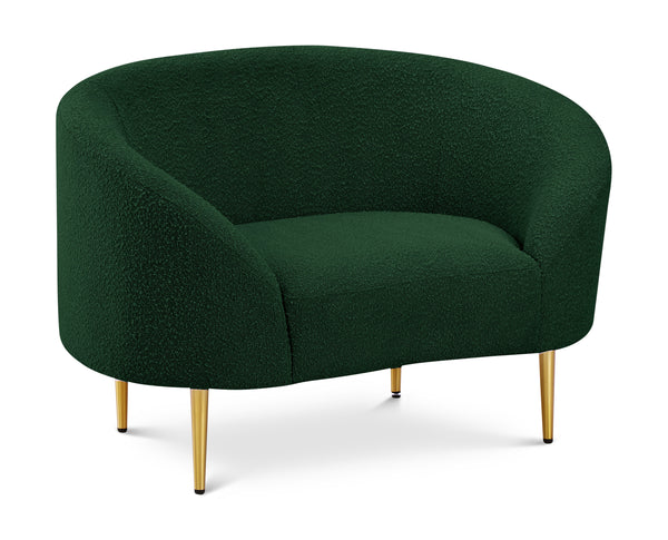 Ritz Green Boucle Fabric Chair