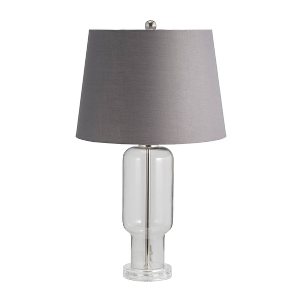 Glass, 26" Clear Table Lamp, Smoke