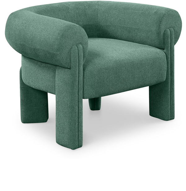 Stefano Green Polyester Fabric Accent Chair