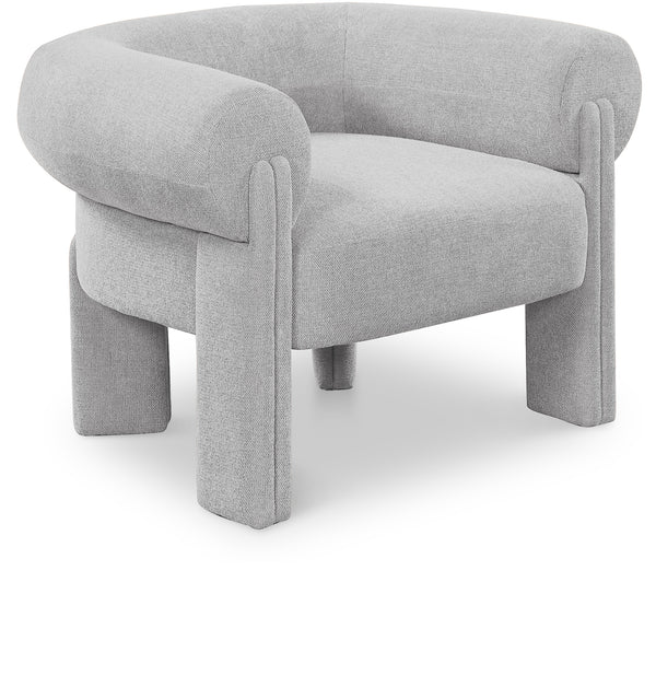 Stefano Grey Polyester Fabric Accent Chair