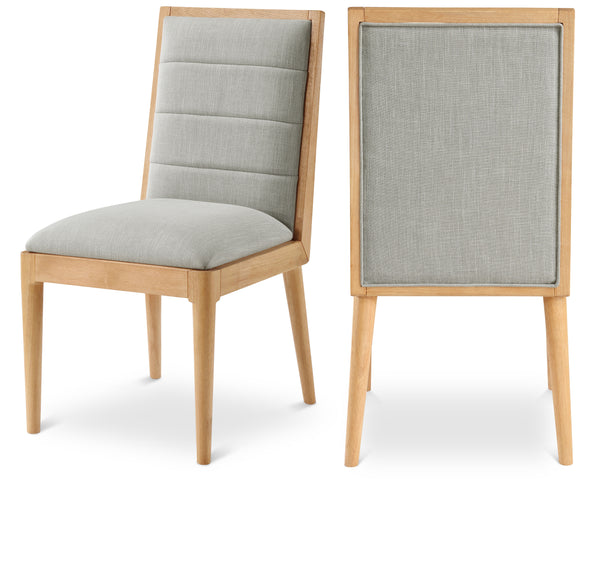 Bristol Grey Linen Textured Fabric Dining Chair