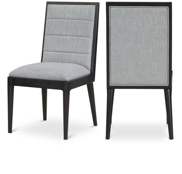 Bristol Grey Linen Textured Fabric Dining Chair