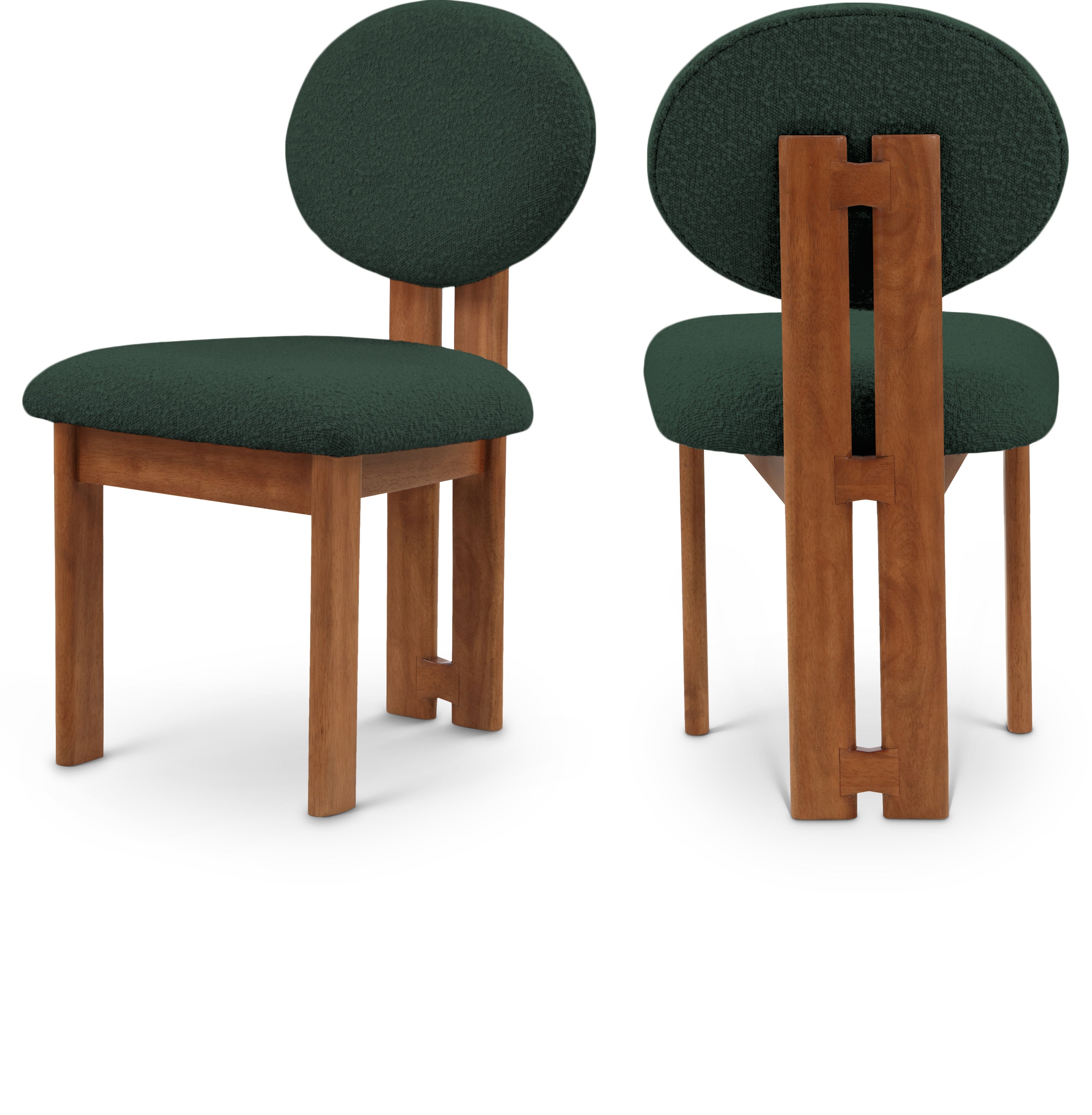 Napa Green Boucle Fabric Dining Chair