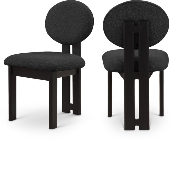 Napa Black Boucle Fabric Dining Chair