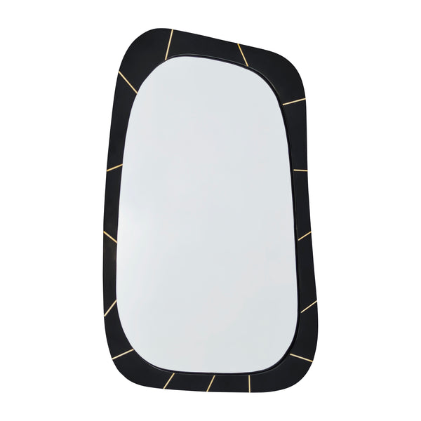 Resin,36x21,brass Inlay Mirror,black