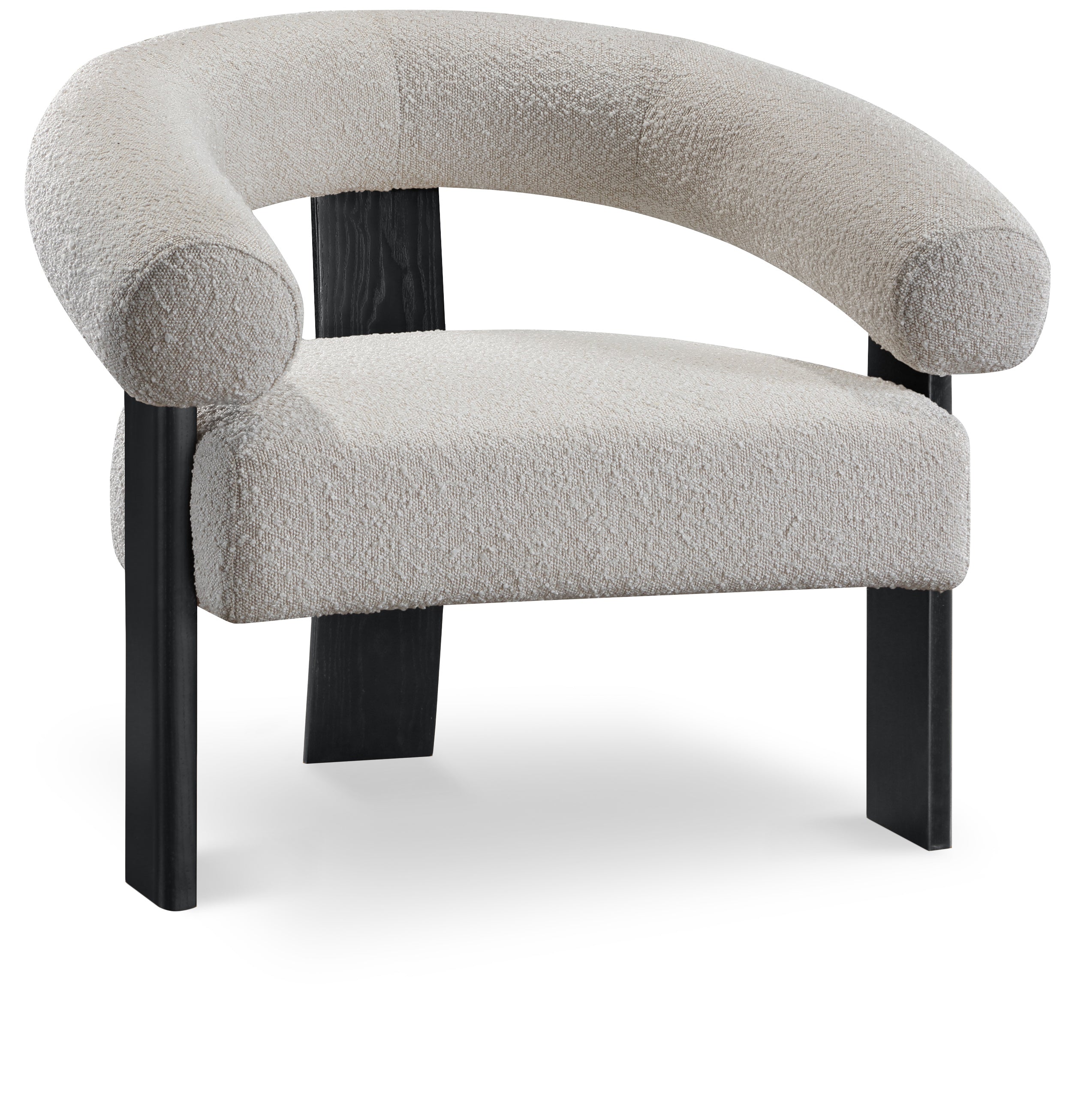 Winston Cream Boucle Fabric Accent Chair