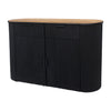 Wood, 47" Ridged Console, Black