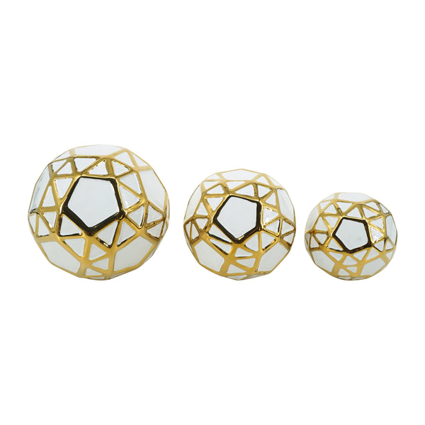 Cer, S/3 4/5/6", Orbs White/gold