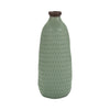 Cer, 16"h Dimpled Vase, Green