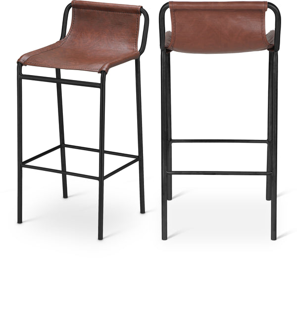 Dax Brown Vegan Leather Counter Stool