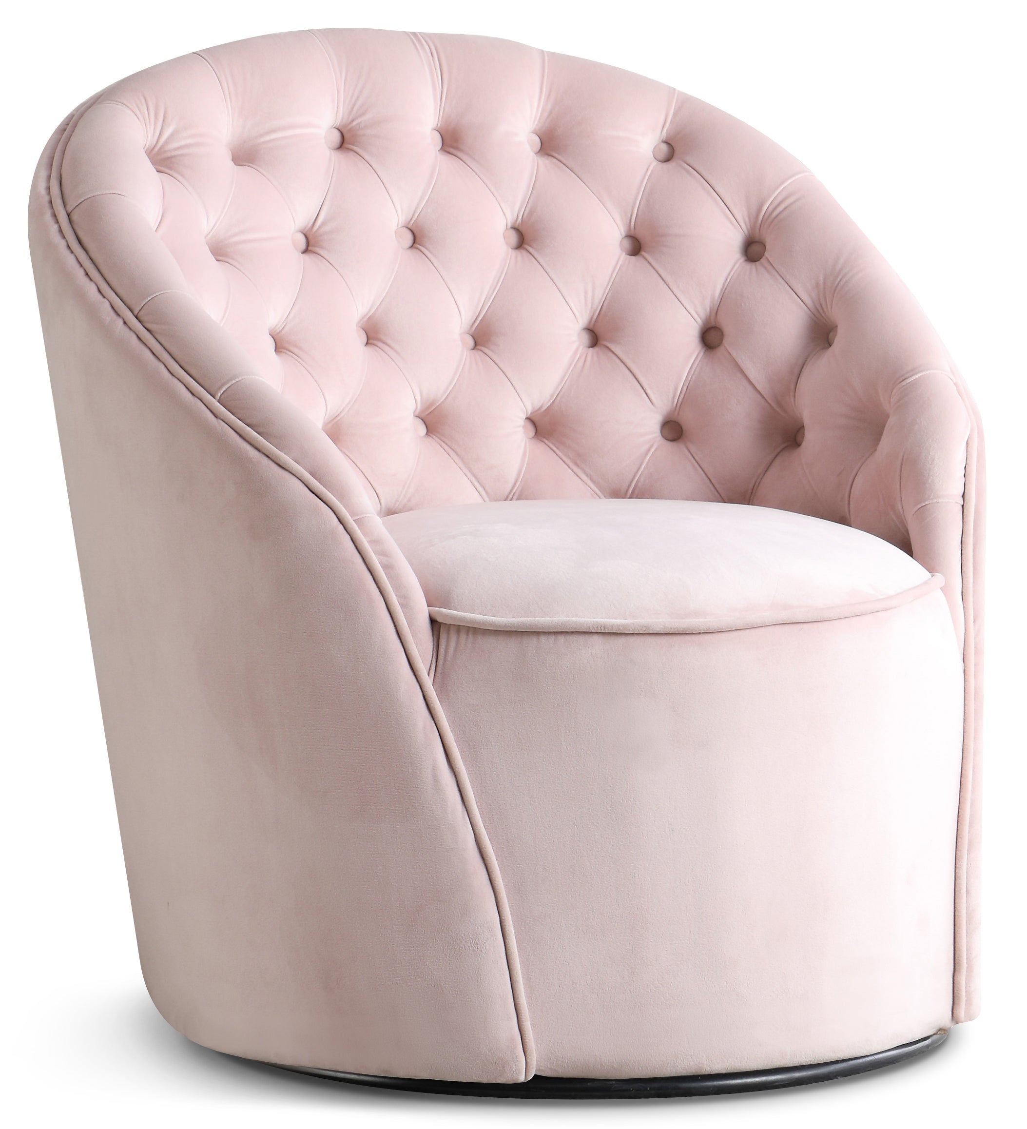 Alessio Pink Velvet Accent Chair