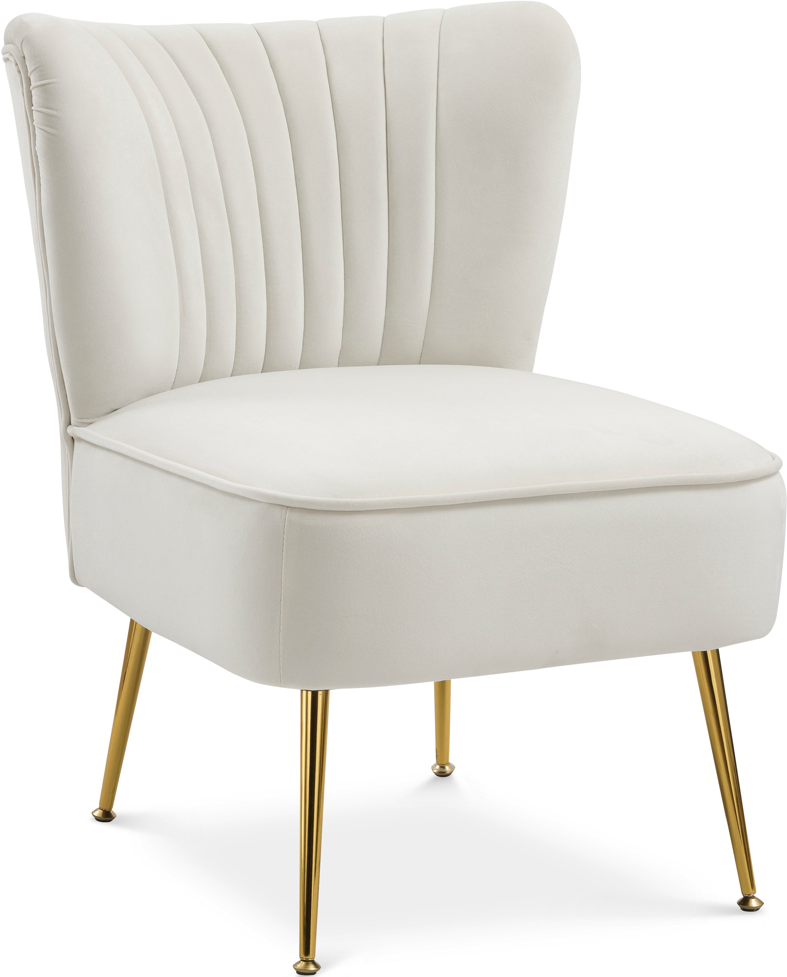 Tess Cream Velvet Accent Chair