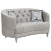 Avonlea Sloped Arm Tufted Loveseat Grey