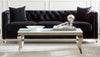 Delilah Upholstered Tufted Tuxedo Arm Sofa Black