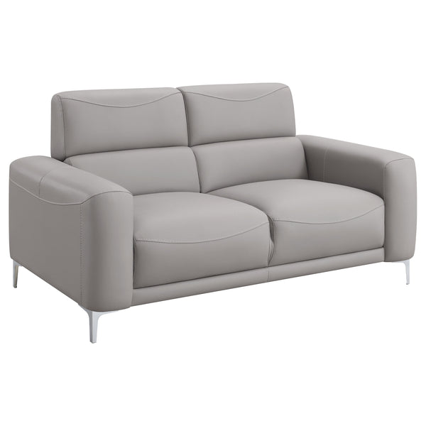 Glenmark Track Arm Upholstered Loveseat Taupe