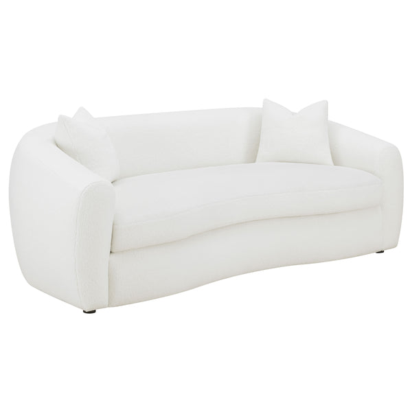 Isabella Upholstered Tight Back Sofa White