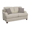 Glenn Cushion Back Loveseat Light Grey