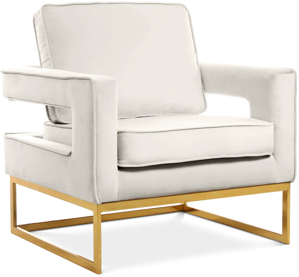 Noah Cream Velvet Accent Chair