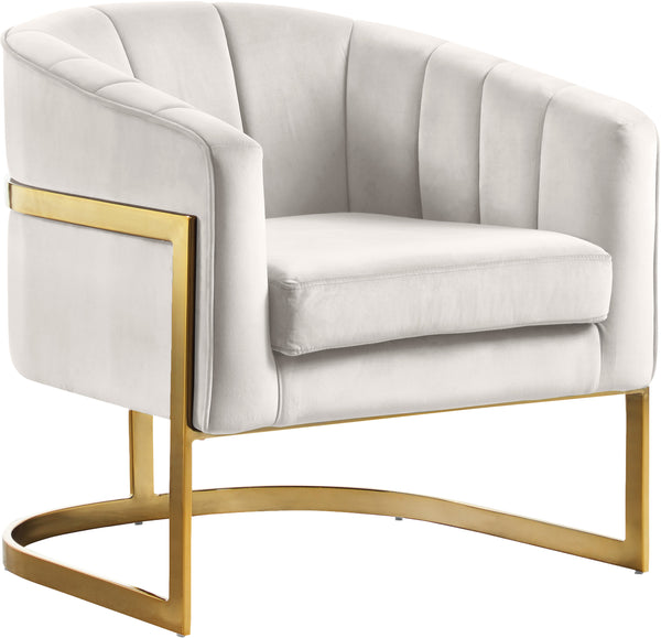 Carter Cream Velvet Accent Chair