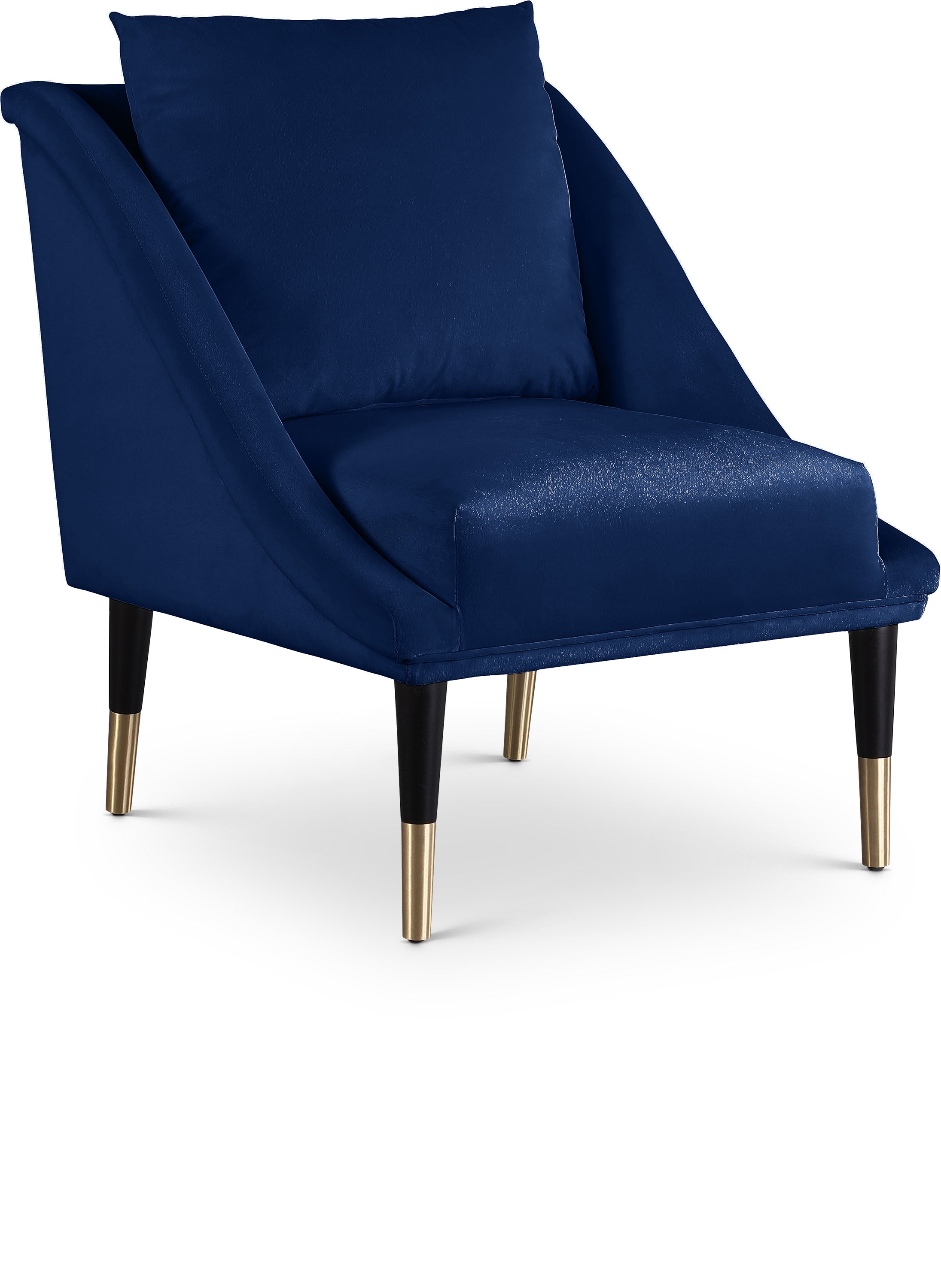 Elegante Navy Velvet Accent Chair