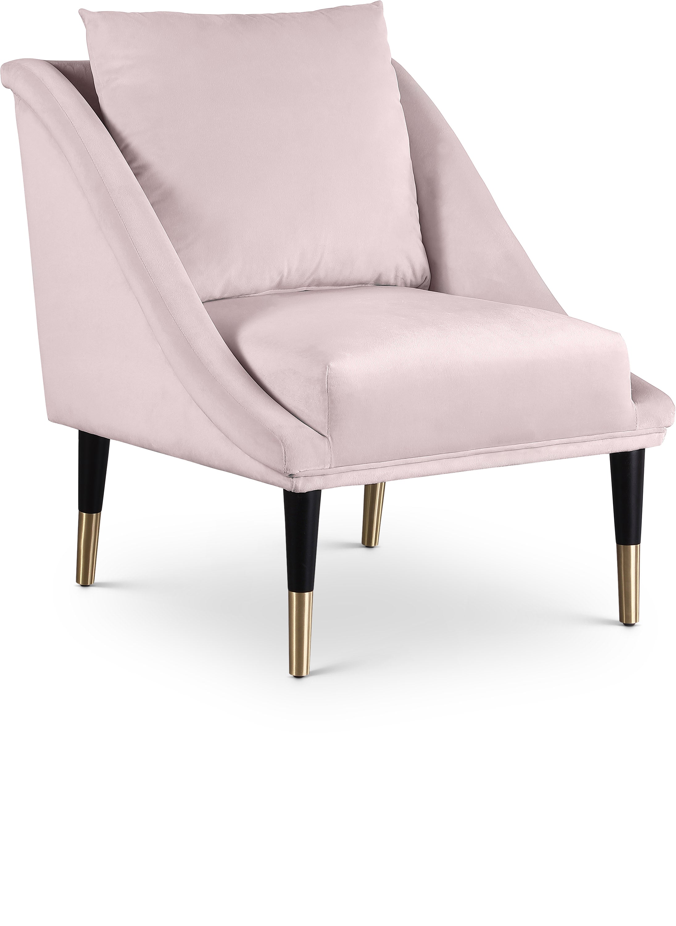 Elegante Pink Velvet Accent Chair