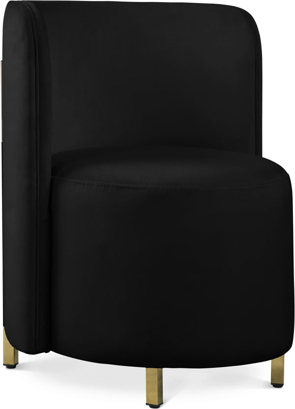 Rotunda Black Velvet Accent Chair