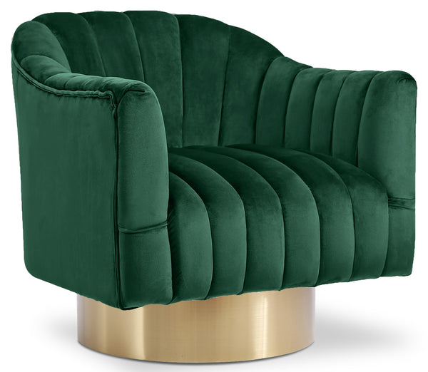 Farrah Green Velvet Accent Chair