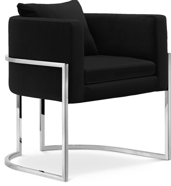 Pippa Black Velvet Accent Chair