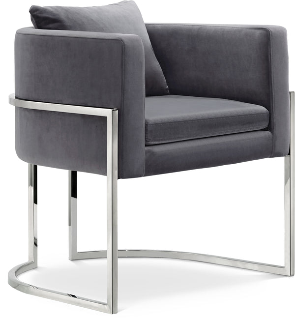 Pippa Grey Velvet Accent Chair