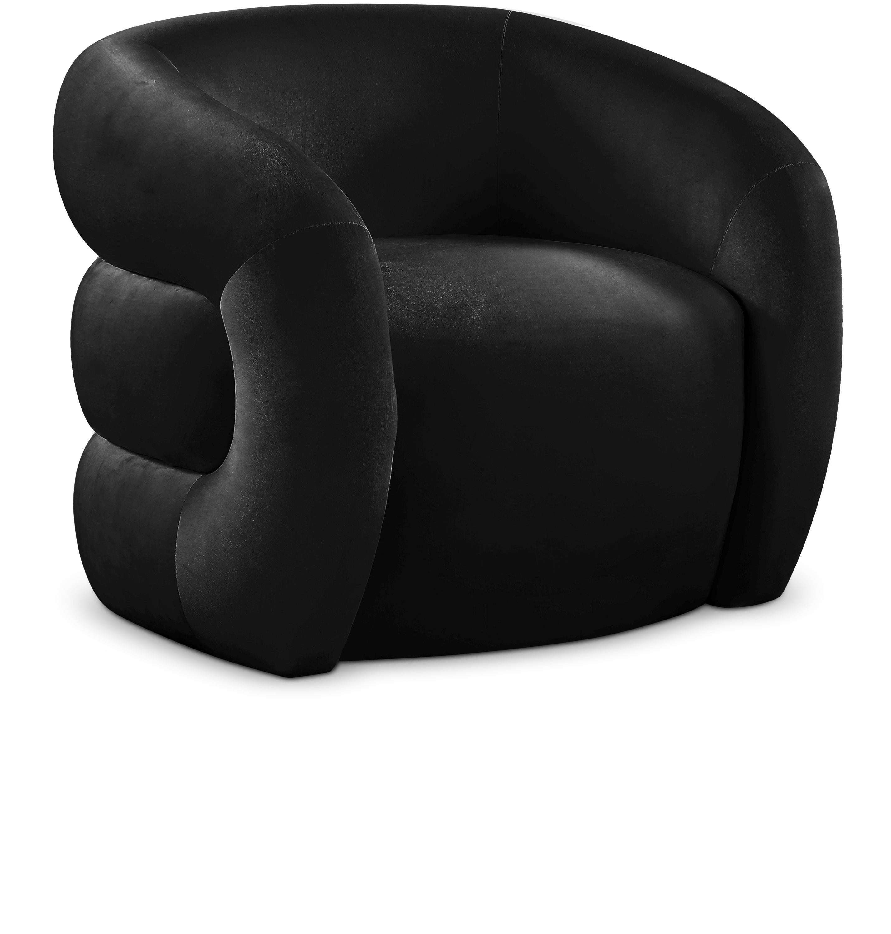 Roxbury Black Velvet Accent Chair