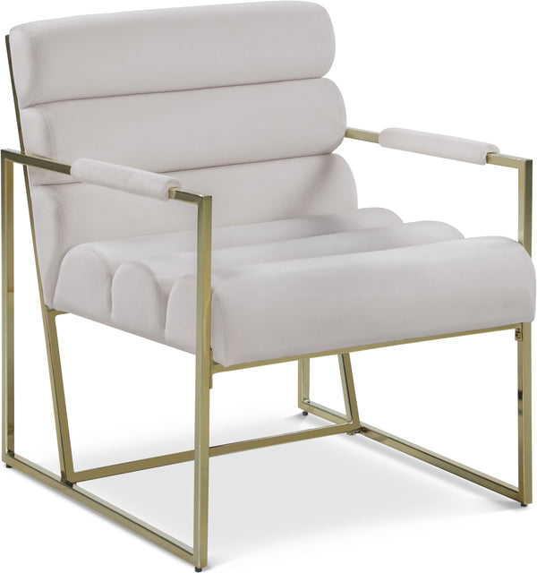 Wayne Cream Velvet Accent Chair