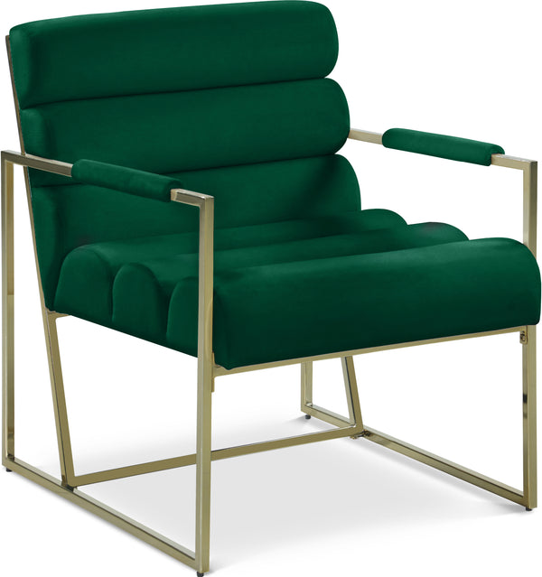 Wayne Green Velvet Accent Chair