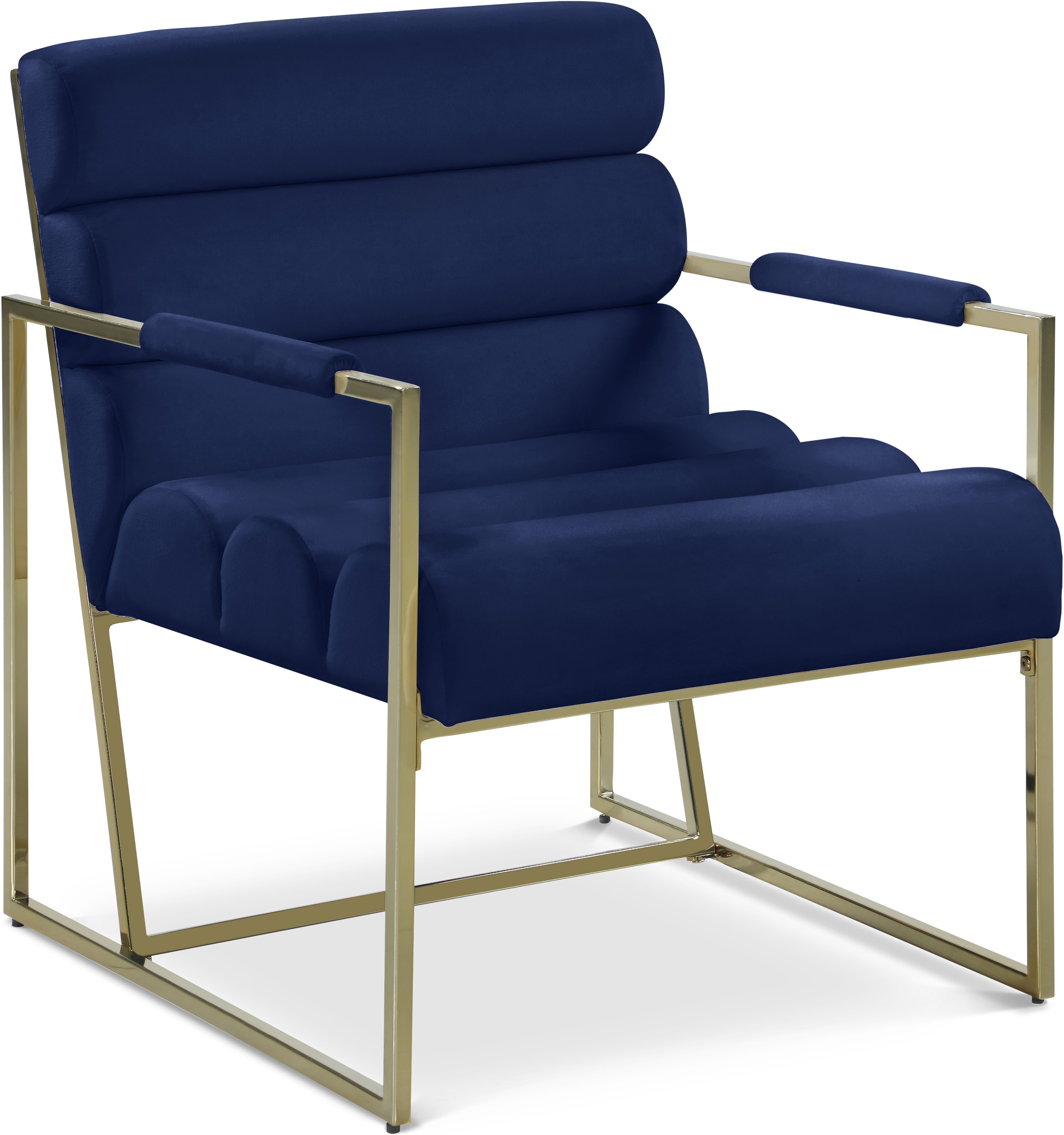 Wayne Navy Velvet Accent Chair