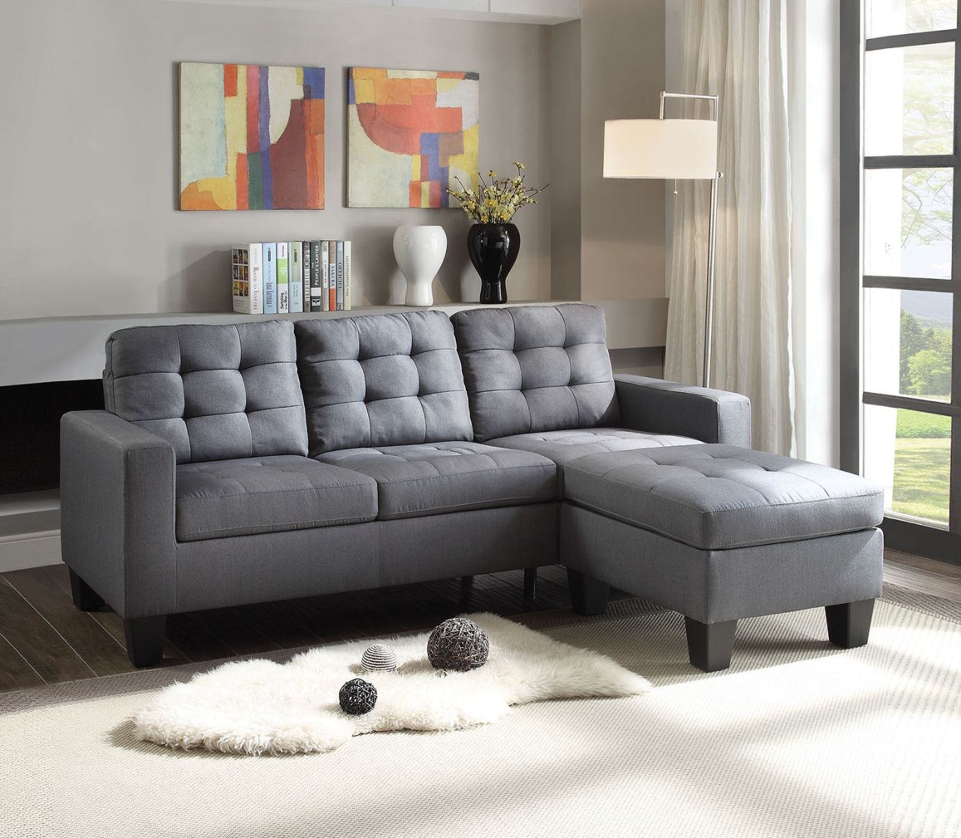 Earsom Reversible Sofa & Ottoman