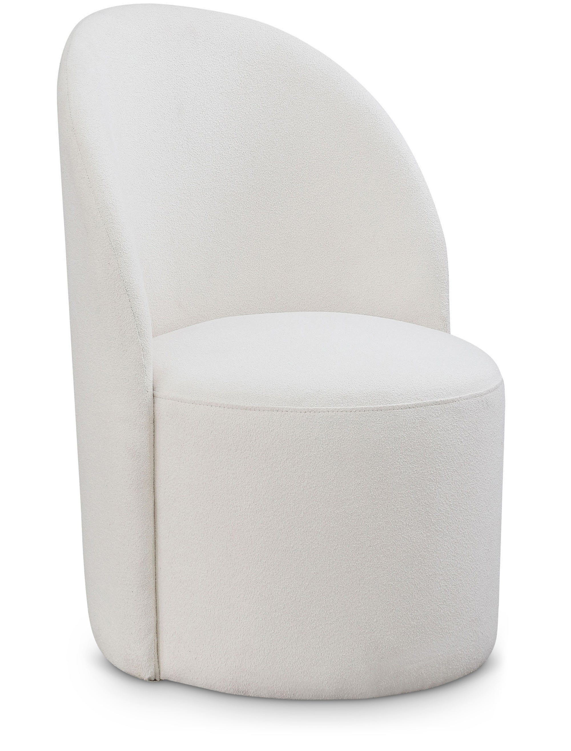 Hautely Cream Boucle Fabric Accent Chair