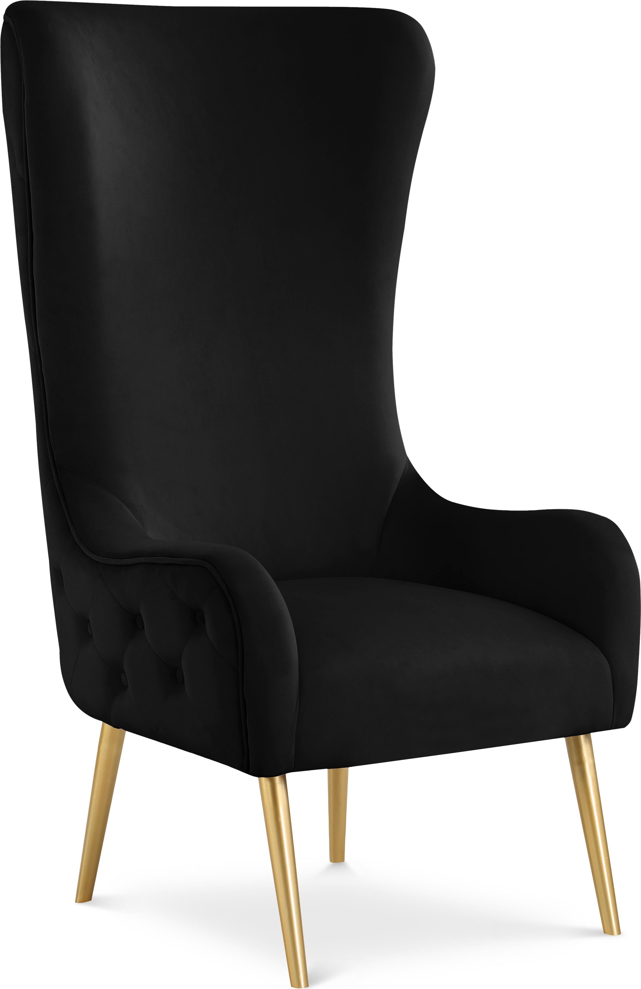 Alexander Black Velvet Accent Chair