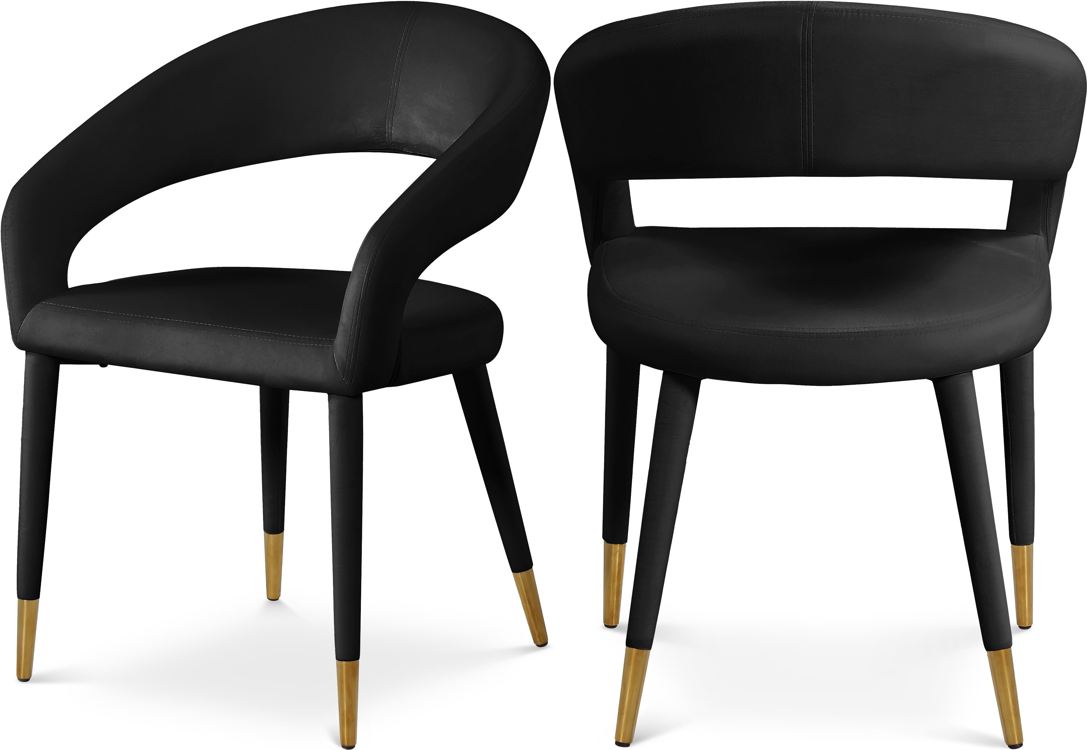 Destiny Black Velvet Dining Chair