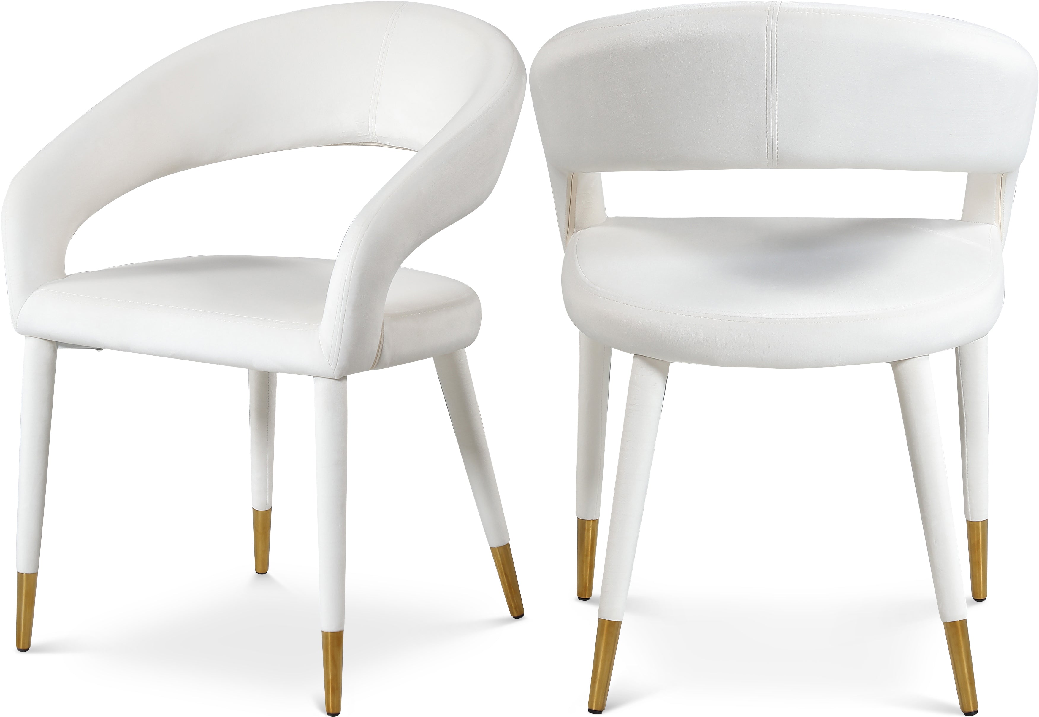 Destiny Cream Velvet Dining Chair