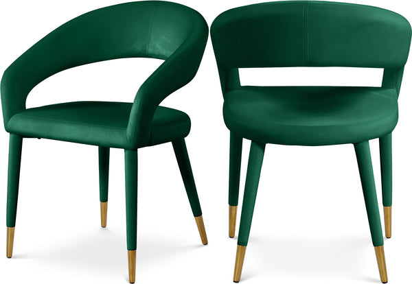 Destiny Green Velvet Dining Chair